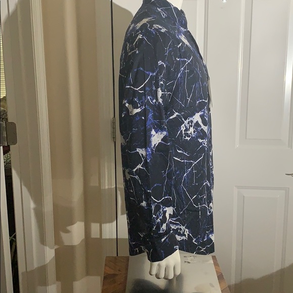 Armani Exchange Blue Fantasy Button Down Shirt - Picture 4 of 11